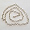 0.60 m&egrave;tre de chaine plate Argent N&deg;15 07 x 06 mm