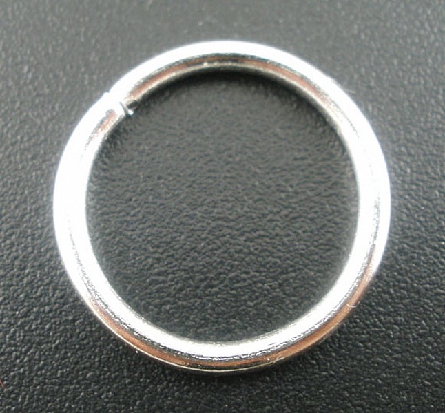 100 Anneaux de jonction &eacute;pais ouvert 16 mm Argent