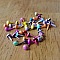 Assortiment de 100 attaches parisiennes rondes et colorées 4 mm.