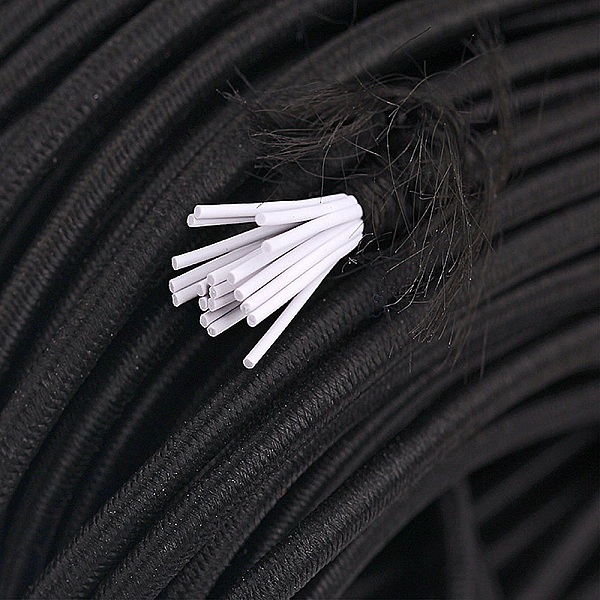 100 m&egrave;tres &Eacute;lastique rond 2.5 mm Noir