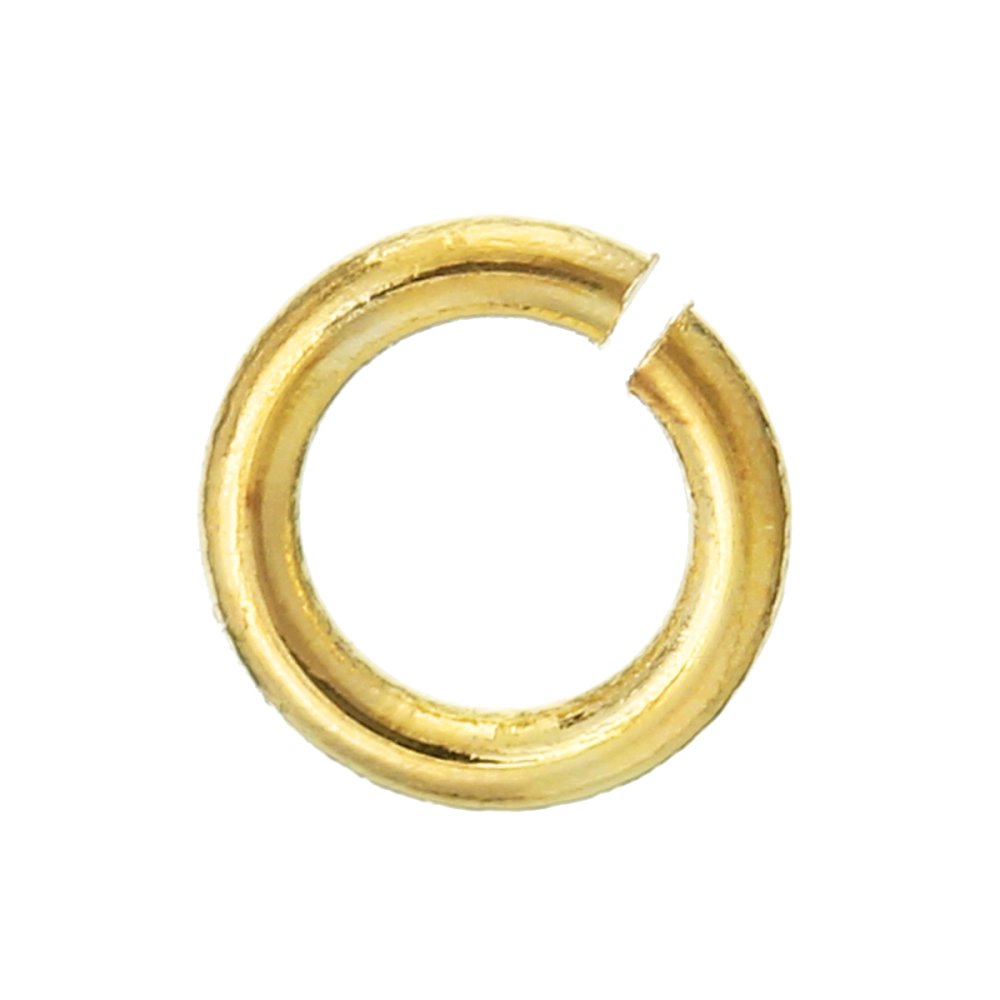 10 Anneaux de Jonction 04 mm Ouverts Plaqu&eacute; Or 18K N&deg;01