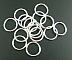 10 Anneaux de jonction &eacute;pais ouvert 16 mm Argent