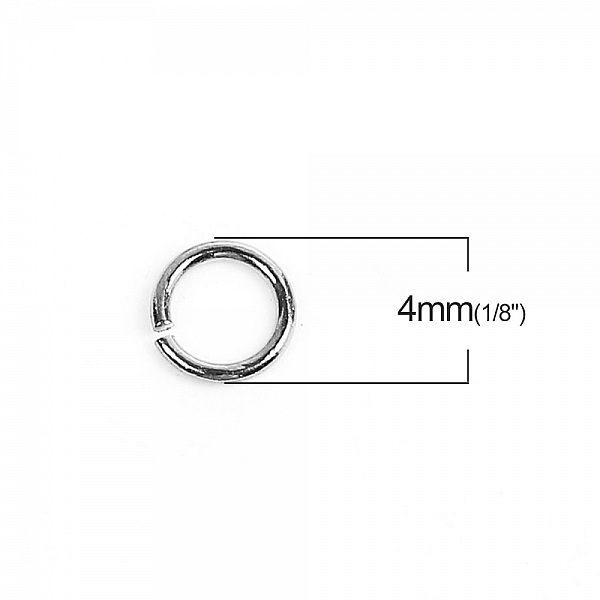 10 Anneaux de jonction ouvert 04 mm Inoxydable N&deg;01-02