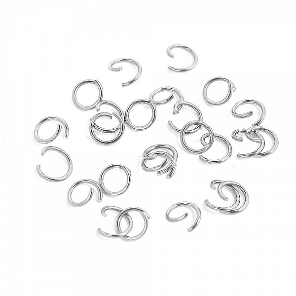 10 Anneaux de jonction ouvert 08 mm Inoxydable