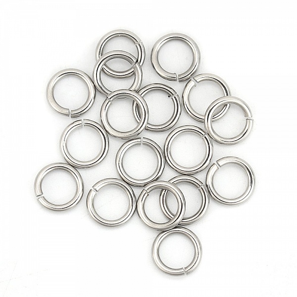 10 Anneaux de jonction ouvert 09 mm Inoxydable