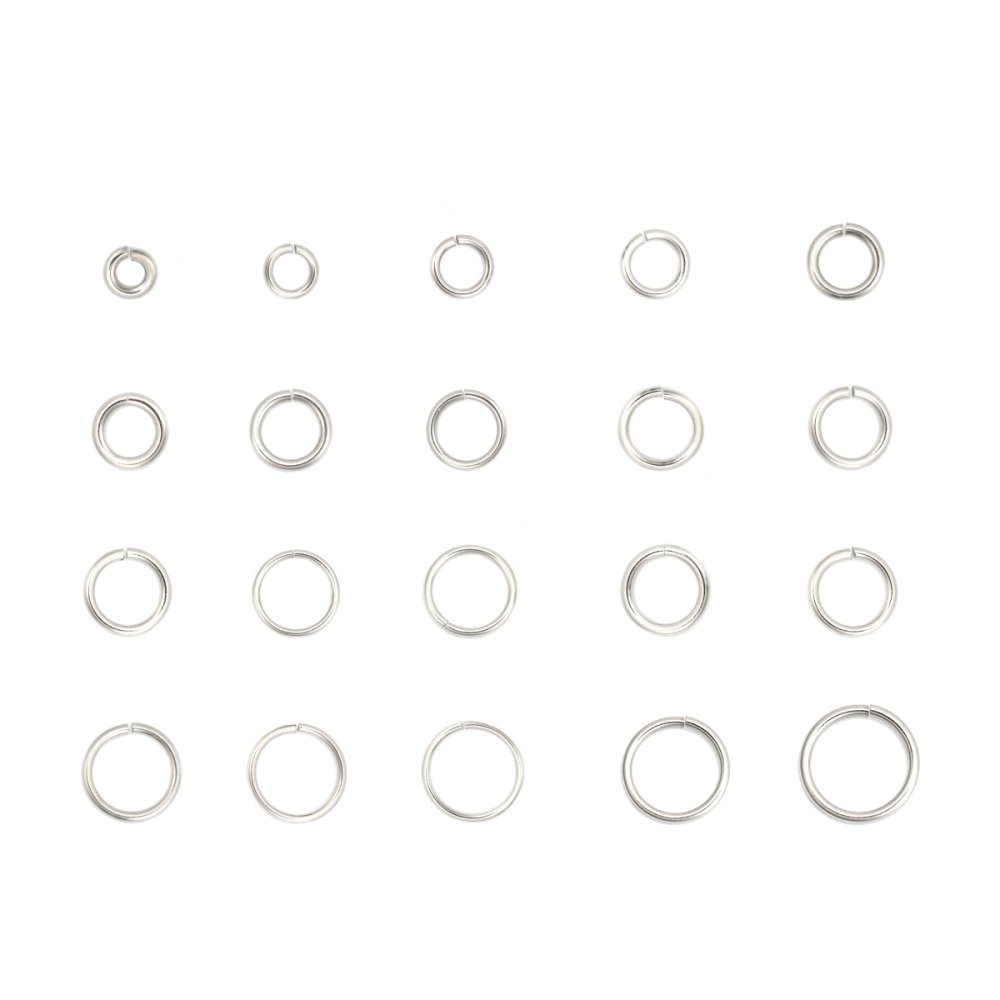 10 Anneaux de jonction ouvert 09 mm Inoxydable