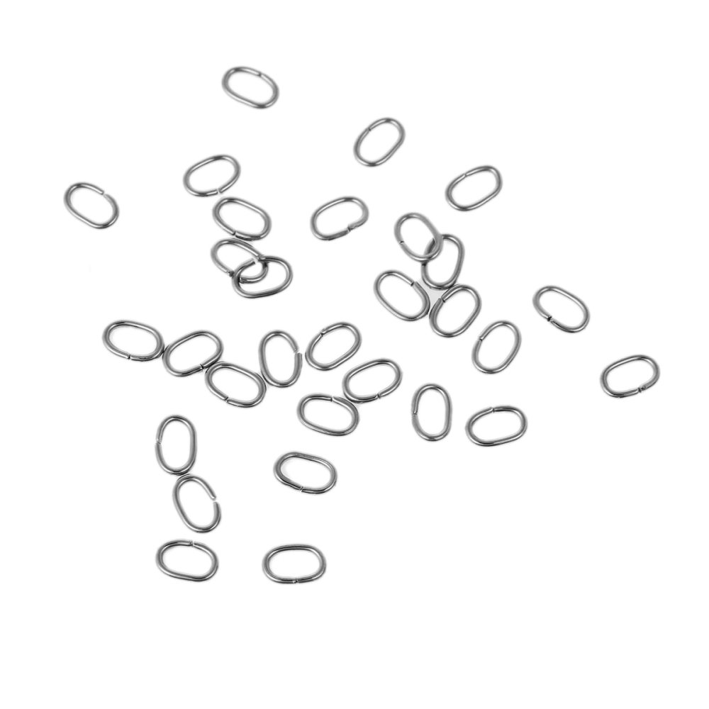 10 Anneaux de jonction ovale ouvert 07 X 5 mm Inoxydable