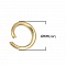 10 Anneaux de jonction ouvert 04 mm Inoxydable dor&eacute;