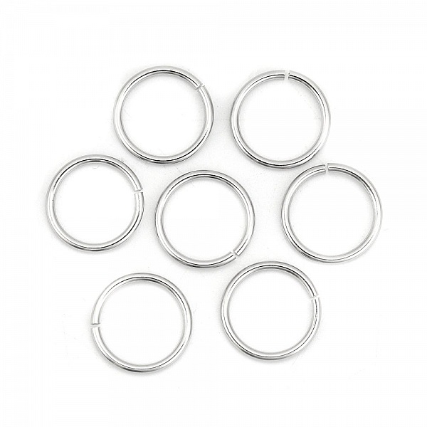 10 Anneaux de jonction ouvert 15 mm Inoxydable
