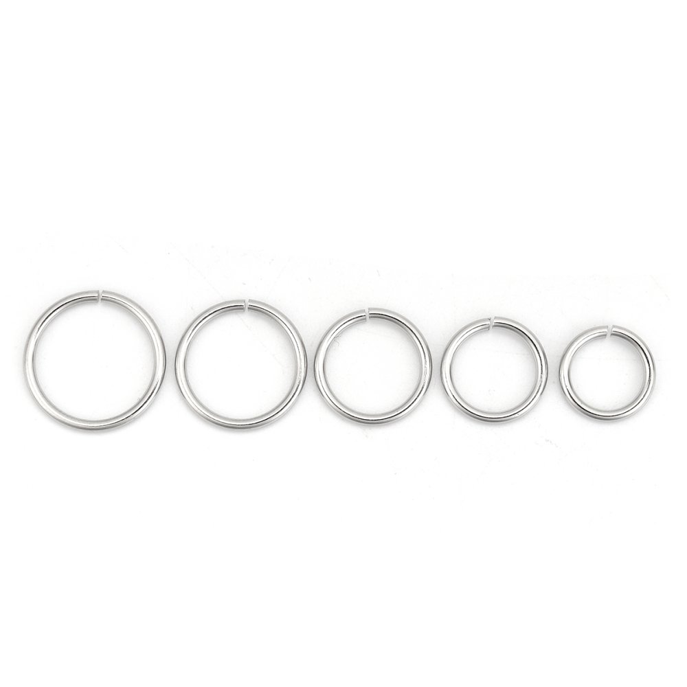 10 Anneaux de jonction ouvert 15 mm Inoxydable