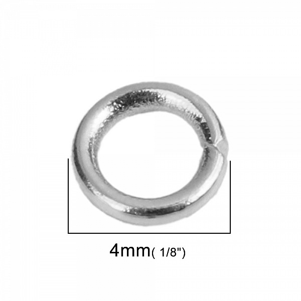 10 Anneaux de jonction ouvert 04 mm Inoxydable N&deg;01-03