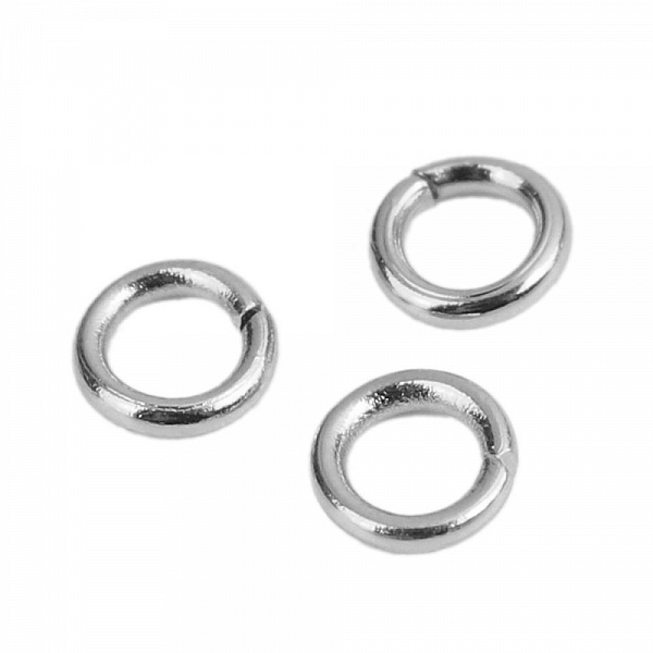 10 Anneaux de jonction ouvert 04 mm Inoxydable N&deg;01-03