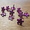 10 Attaches Parisiennes Fleurs paillet&eacute;es dor&eacute; 01- 12 mm
