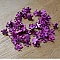10 Attaches Parisiennes Fleurs paillet&eacute;es dor&eacute; 01- 12 mm