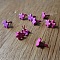 10 Attaches Parisiennes Fleurs paillet&eacute;es dor&eacute; 02- 07 mm