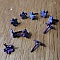 10 Attaches Parisiennes Fleurs paillet&eacute;es dor&eacute; 03- 07 mm