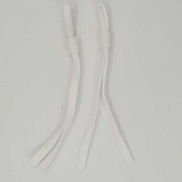 10 Bandes &eacute;lastiques cordon Blanc avec Boucle R&eacute;glable attache pour Masque. N&deg;02.