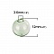 10 Boules en verre ronde de 12mm Vert &agrave; remplir