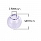 10 Boules en verre ronde de 12mm Violet &agrave; remplir