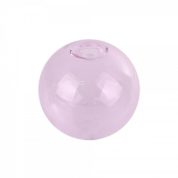 10 Boules en verre ronde de 12mm Rose &agrave; remplir