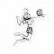 10 Breloques sport volley-ball argent N&deg;01