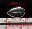 10 Cabochons Gouttes 18 x 25 mm en verre loupe transparent N&deg;25