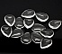 10 Cabochons Gouttes 18 x 25 mm en verre loupe transparent N&deg;25