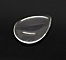 10 Cabochons Gouttes 13 x 18 mm en verre loupe transparent N&deg;24