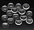 10 Cabochons Ronds 18 mm en verre loupe transparent N&deg;07