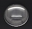 Cabochon rond 10 mm en verre loupe transparent.