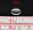 Cabochon rond en verre loupe transparent de 10 mm.