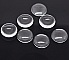 Cabochons ronds en verre loupe transparent de 25 mm.