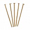 10 Clous 30 mm t&ecirc;te plate Plaqu&eacute; Or 14K