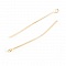 10 Clous 50 mm t&ecirc;te &oelig;il Plaqu&eacute; Or 18K