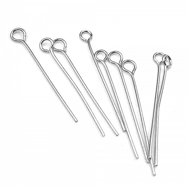 10 Clous &agrave; tiges &agrave; t&ecirc;te ronde acier inoxydable 30 mm Argent