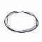 10 Colliers ruban organza et cordon enduit cir&eacute; noir