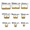 10 Embouts griffe pour cordon 25 x 08 mm Dor&eacute;