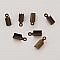 10 Embouts &agrave; coller Serres Cordons Bronze 8 x 4 mm