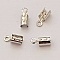 10 Embouts &agrave; coller Serres Cordons Argent Vieilli 4 x 3 mm N&deg;02