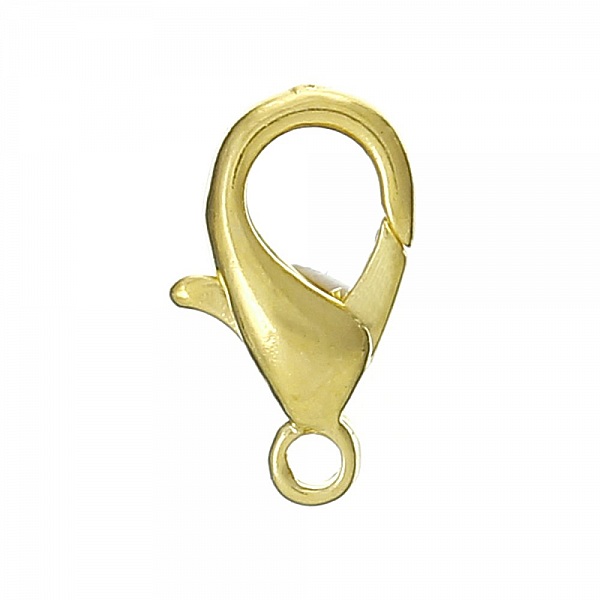 10 Fermoirs Mousqueton 10 x 06 mm dor&eacute;