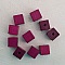 10 Perles Bois Cube / Carr&eacute; 10 mm Amethyste