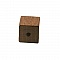 10 Perles Bois Cube / Carr&eacute; 10 mm Brun Fonc&eacute;