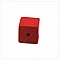 10 Perles Bois Cube / Carr&eacute; 10 mm Rouge