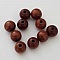 10 Perles Bois ronde 10 mm Marron N&deg;02