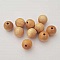 10 Perles Bois ronde 12 mm Beige N&deg;01