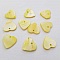 10 Perles breloques Pendentifs Nacres C&oelig;ur 17mm Jaune