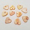 10 Perles breloques Pendentifs Nacres C&oelig;ur 17mm Orange