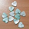 10 Perles breloques Pendentifs Nacres C&oelig;ur 17mm Vert