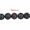10 Perles en Pierre de Lave Rond Noir 10mm
