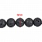 10 Perles en Pierre de Lave Rond Noir 8mm